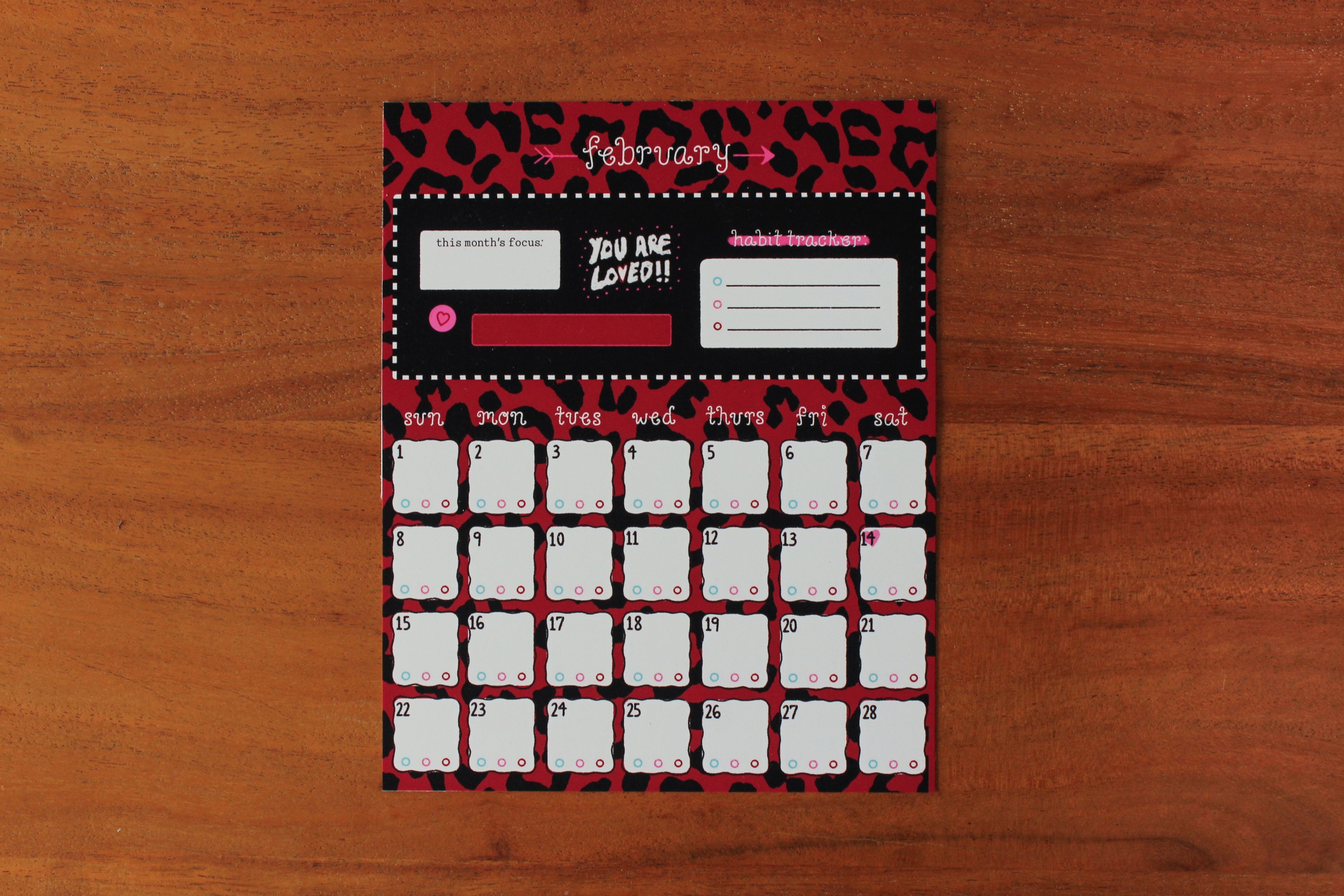 Habit Tracking Calendar