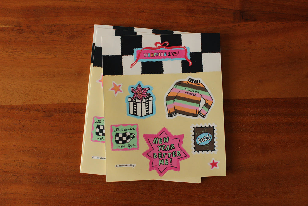 Wrapping 2025 Sticker Sheet