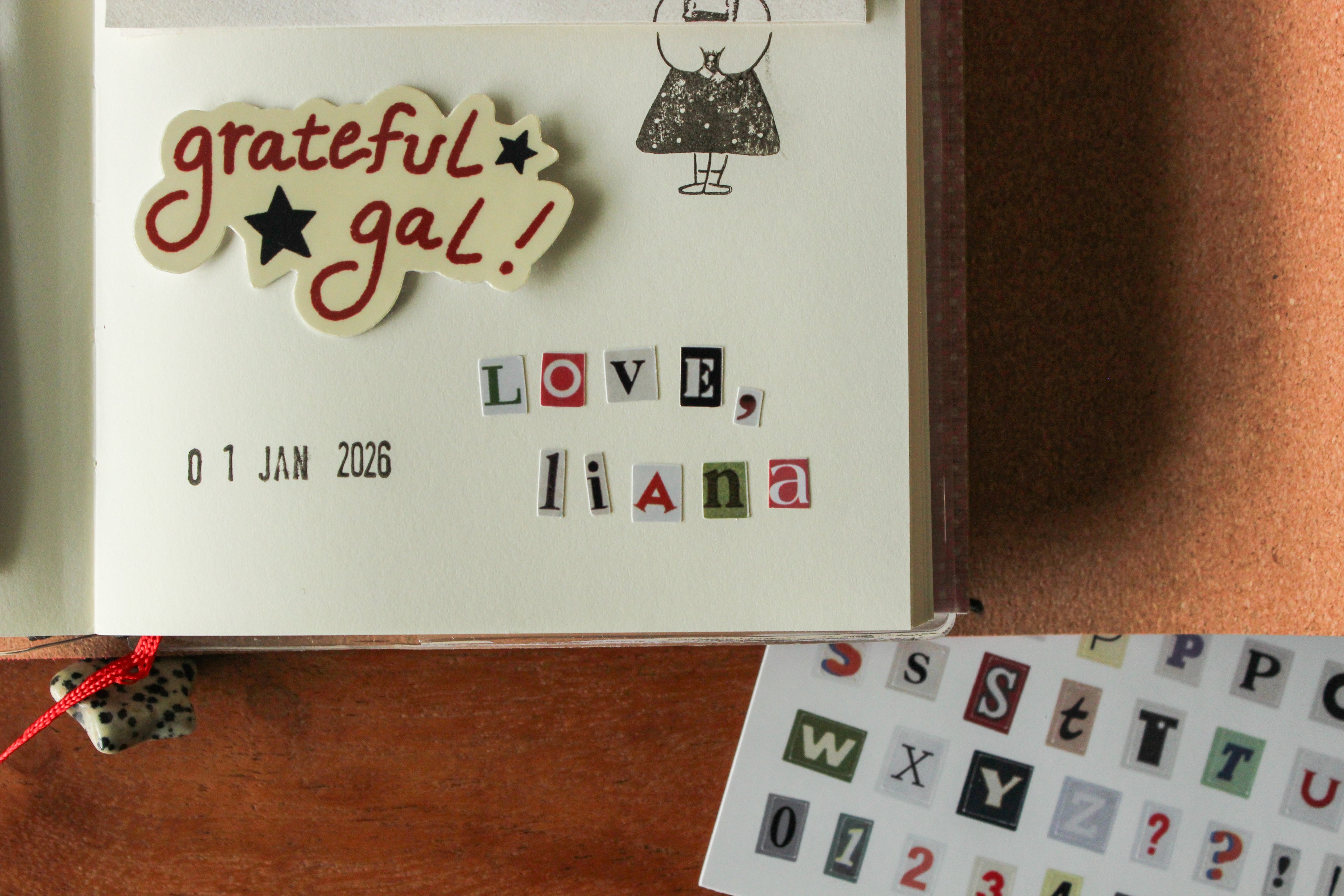 Collaged Alphabet Sticker Sheet ~ Vintage Cut-Out Letters