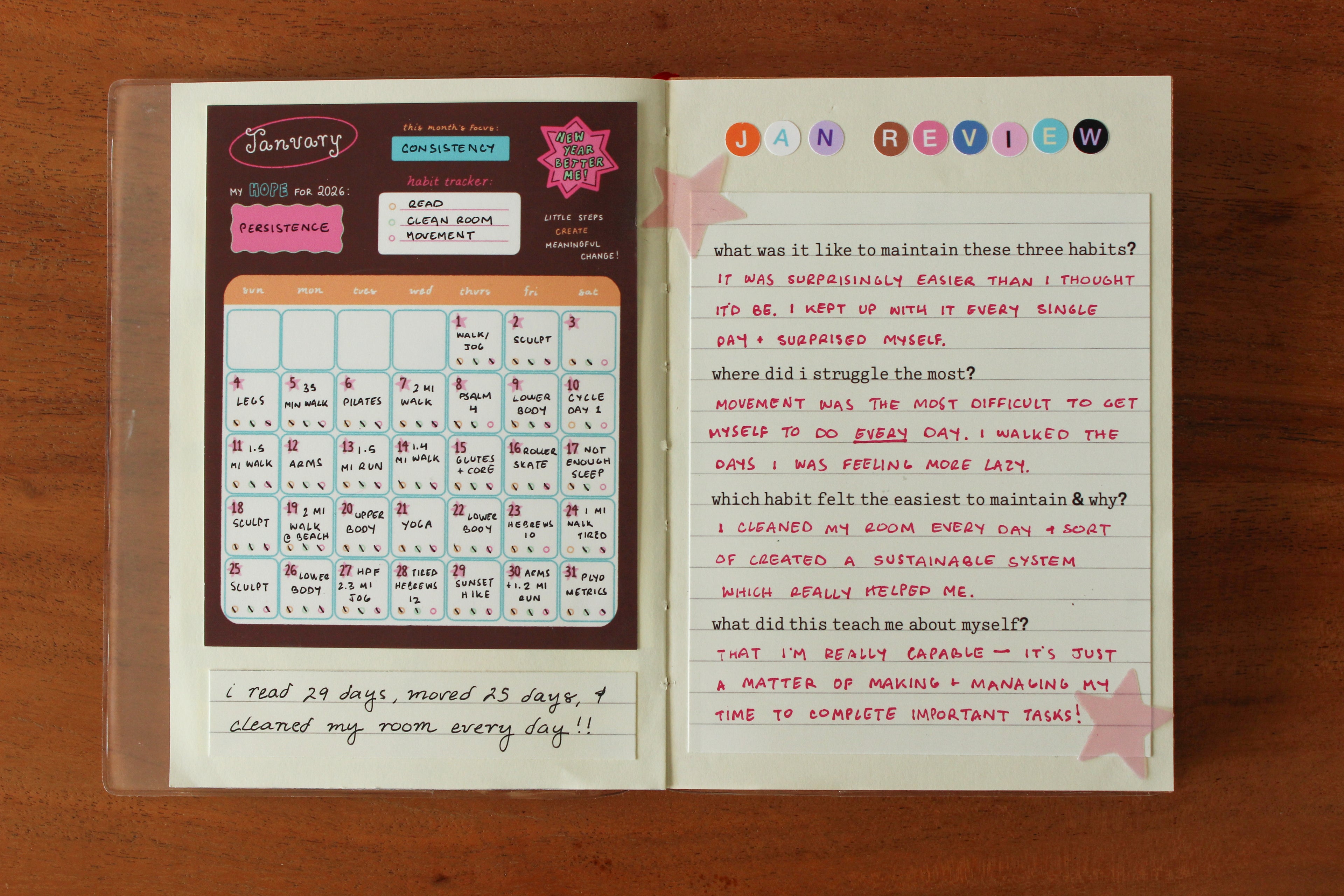 Habit Tracking Calendar