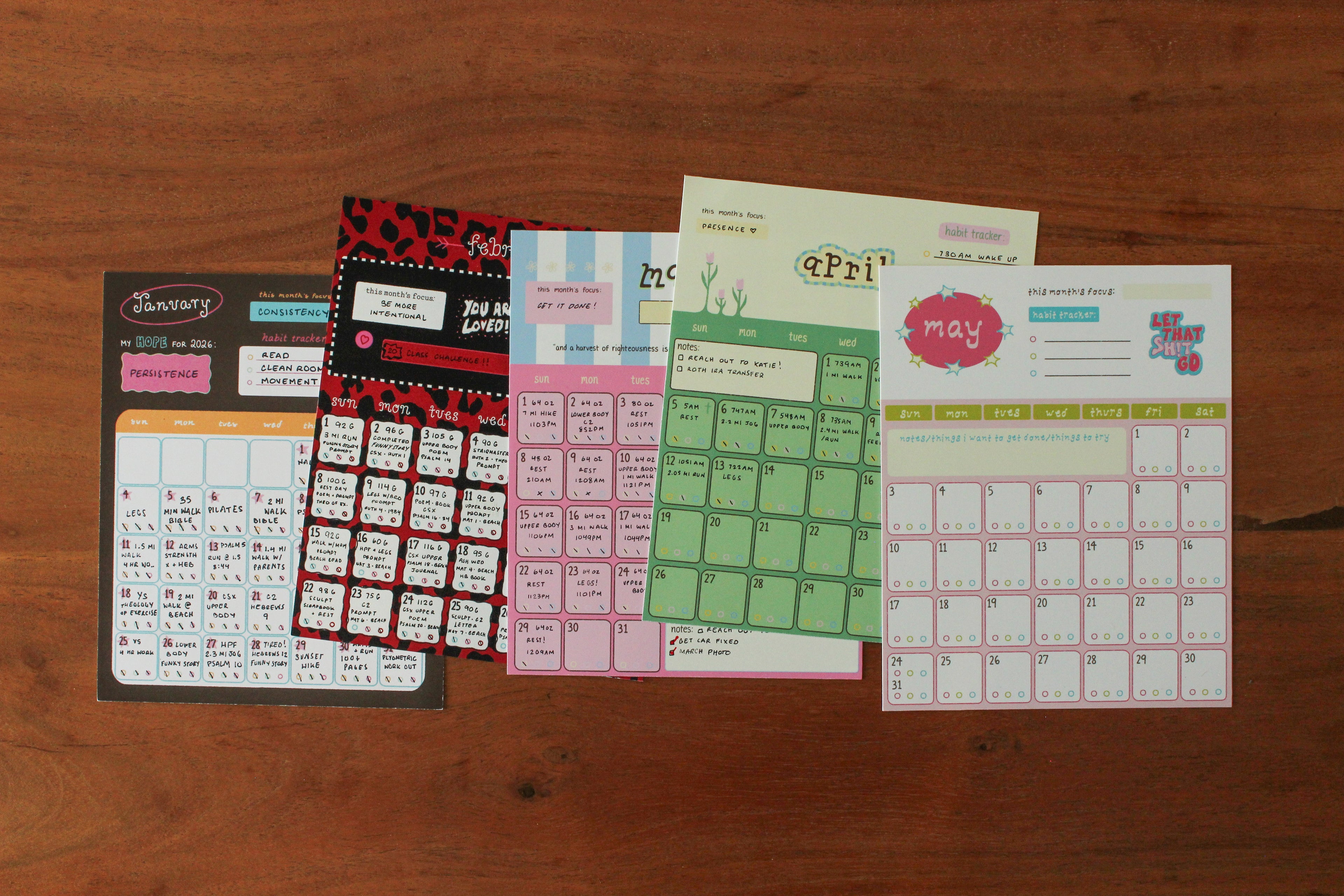 Habit Tracking Calendar